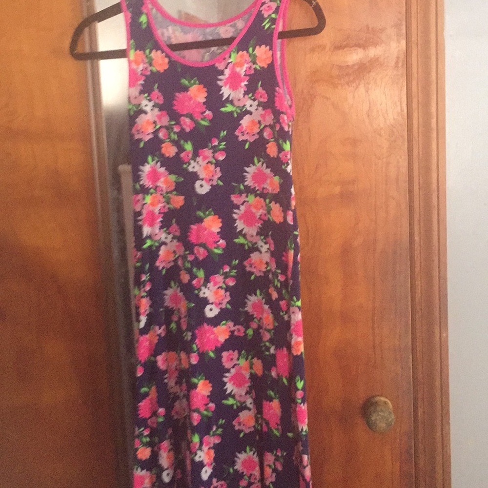 A long floral dress.